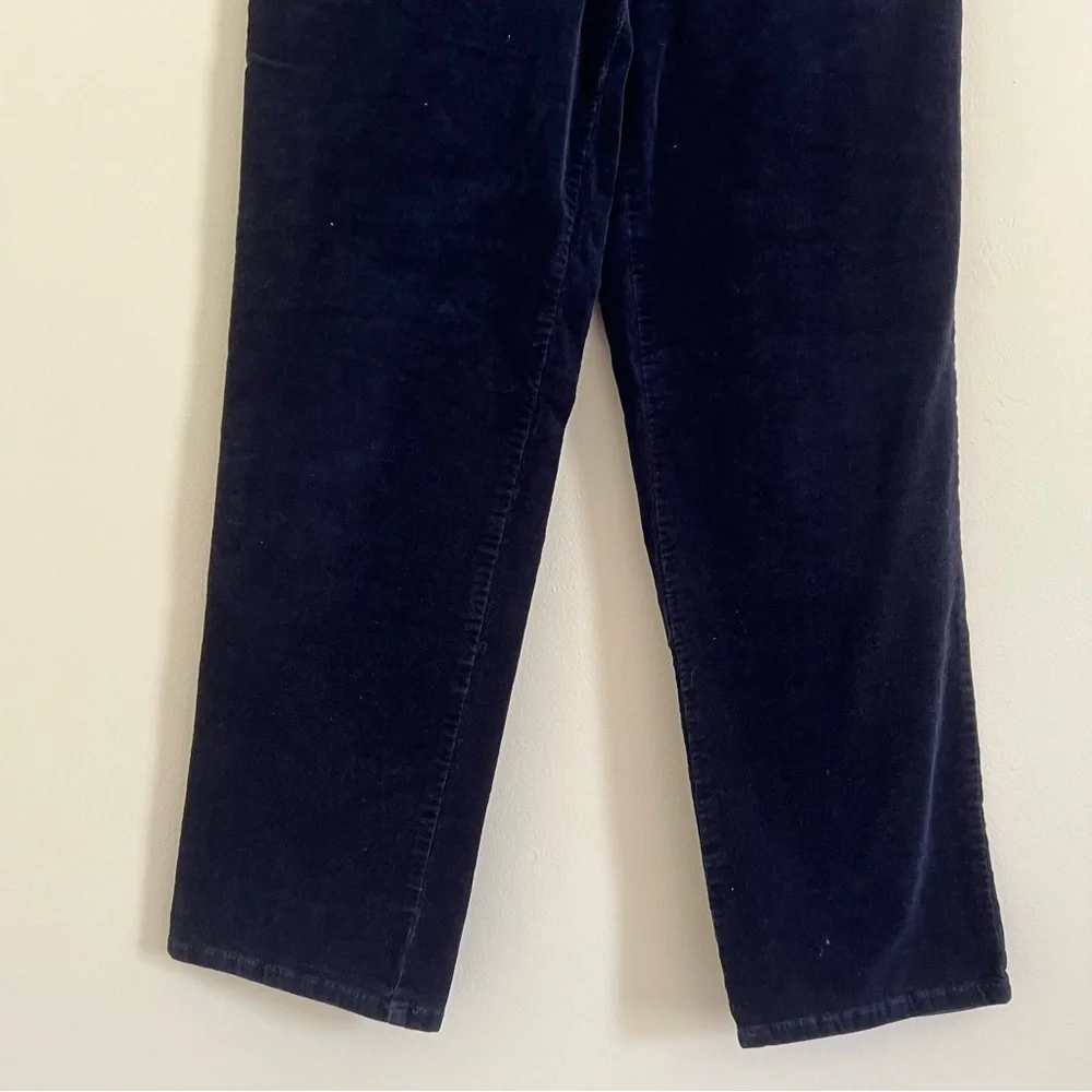 🛍️Ruby Rd. Women Straight Leg Corduroy Pants Navy Blue sz 8 Cotton Work Gorpcore